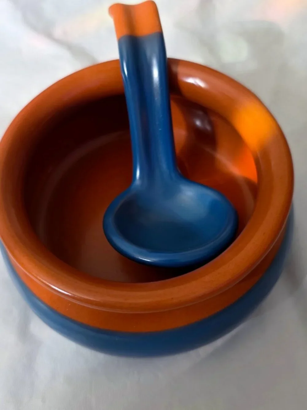 Vintage Terracotta Stone Salsa Bowl